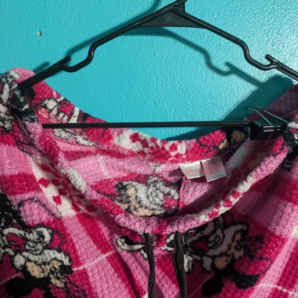 Disney Pink and Black Minnie‎ Mouse Waffle Lounge Pants - Picture 5 of 10